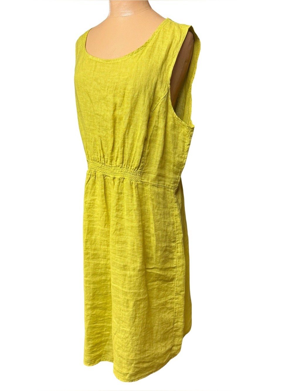 Linen Lemon Dress, Made in Italy